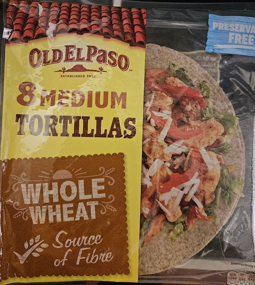 8 Medium Whole Wheat Tortillas