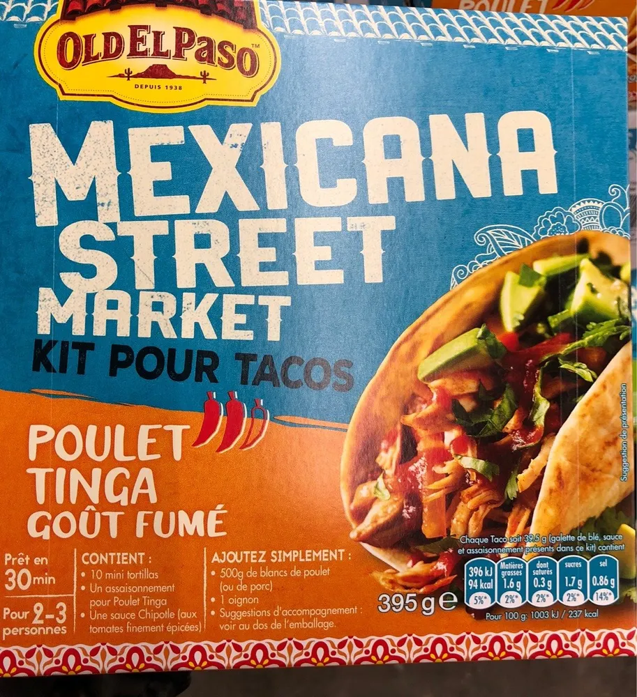 Kit pour Tacos poulet Tinga fumé Old el Paso