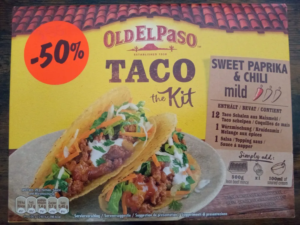 Taco the kit sweet, chili & paprika