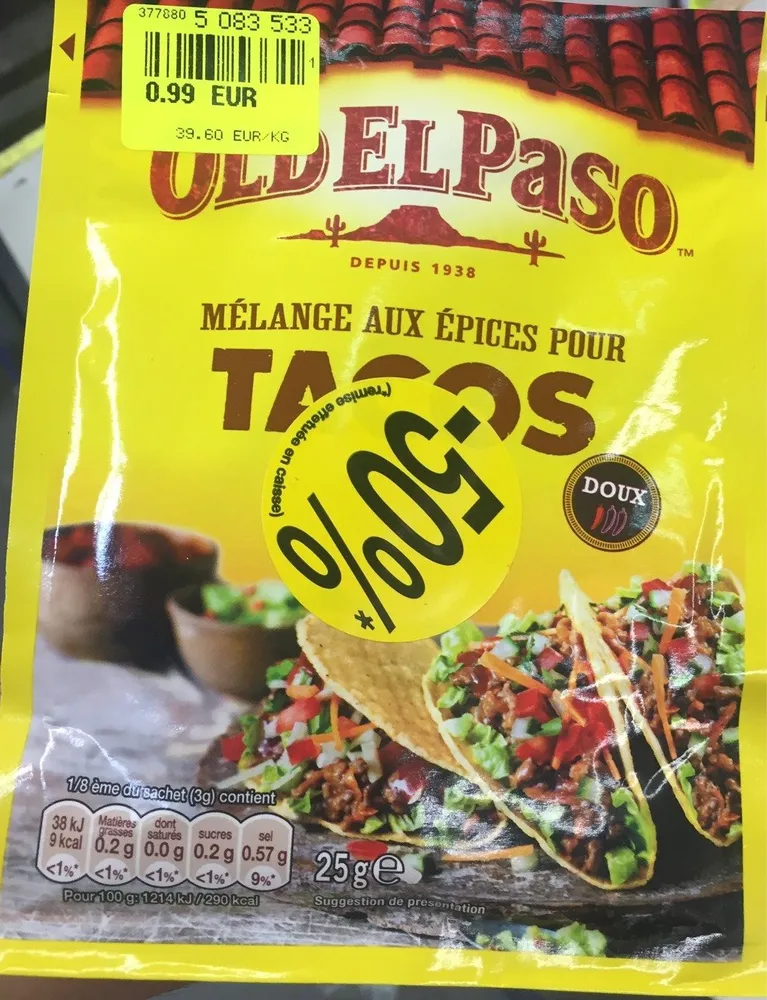 Melange aux epices pour tacos