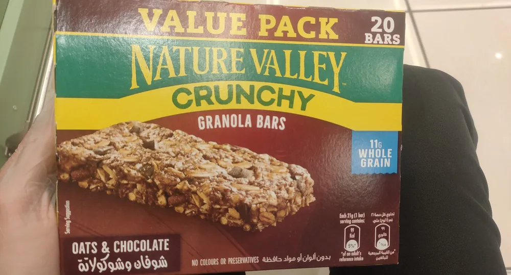 Nature valley crunchy singles oats and dark chocolate