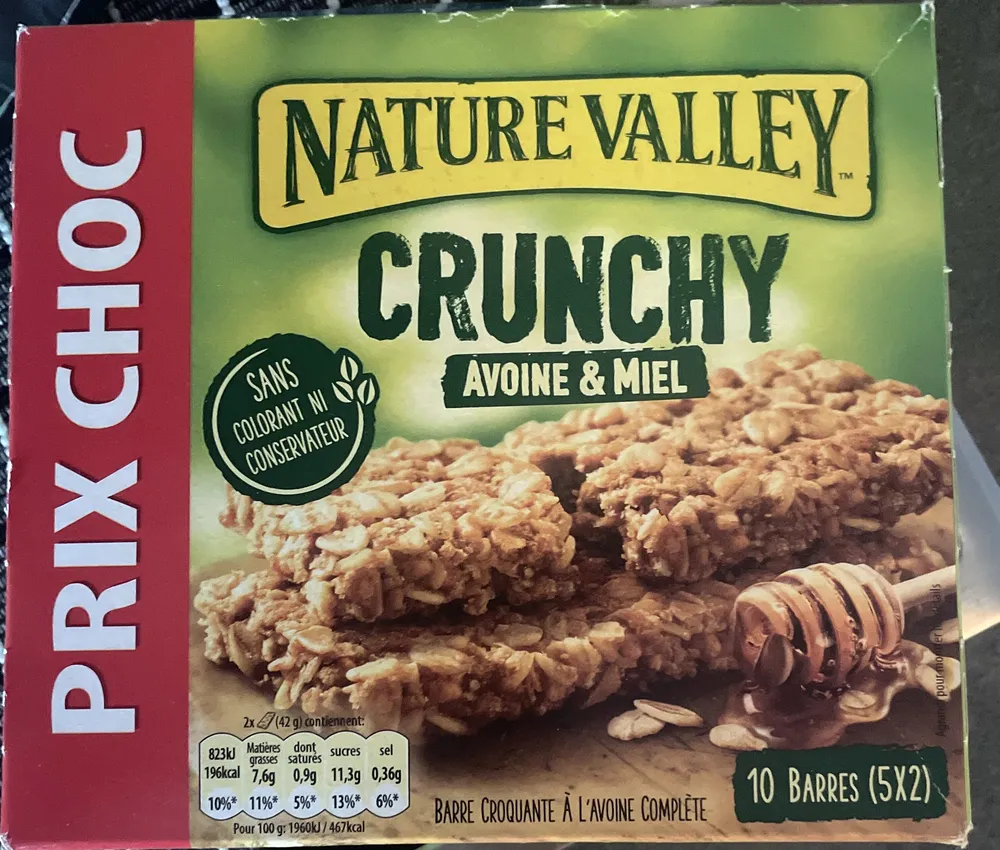 Barres crunchy Avoine & Miel