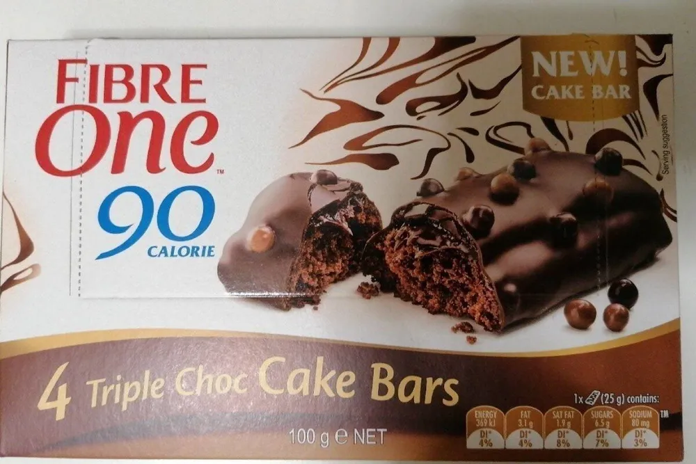 Triple choc cake bars