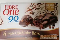 Triple choc cake bars