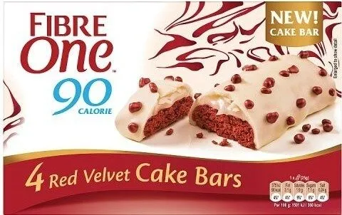 Calorie Red Velvet Cake Bars 4 x (100g)
