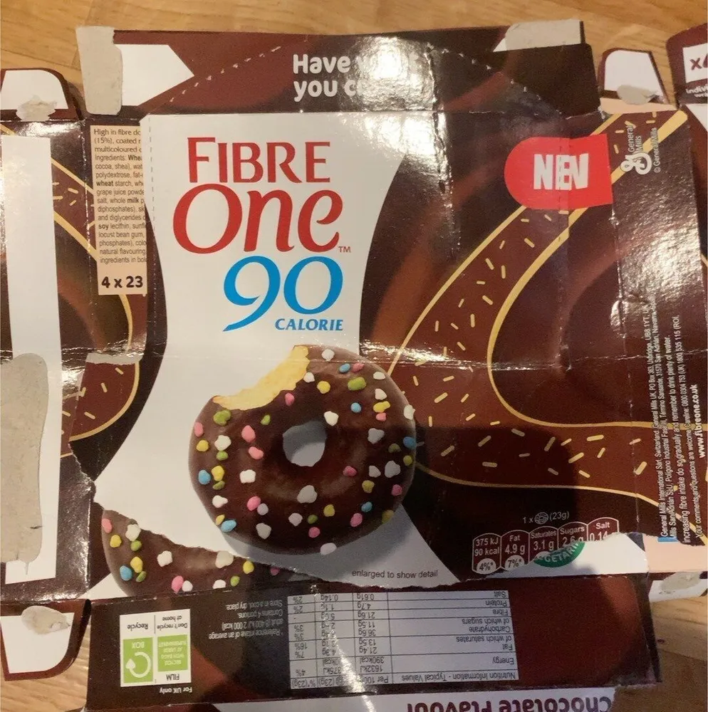 High in fibre donut chocolate
