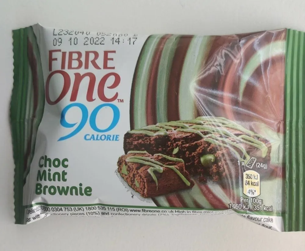 Fibre one 90 calorie choc mint brownie