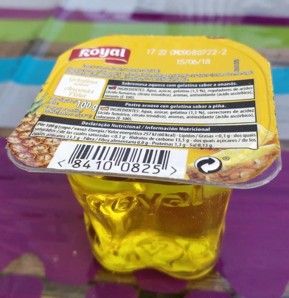 Gelatina Sabor Ananás