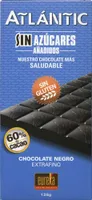 Atlántic chocolate negro edulcorado 60% cacao
