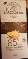 Chocolate negro con naranja 85% cacao