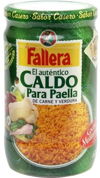 Caldo para paella de carne y verdura