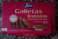 Galletas bañadas en chocolate con leche