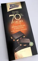 Chocolate negro 70% cacao con almendras enteras