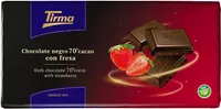 Chocolate negro 70% cacao con fresa