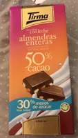Chocolate con almendras enteras 0%