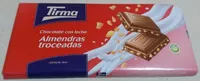 Chocolate con leche almendras troceadas