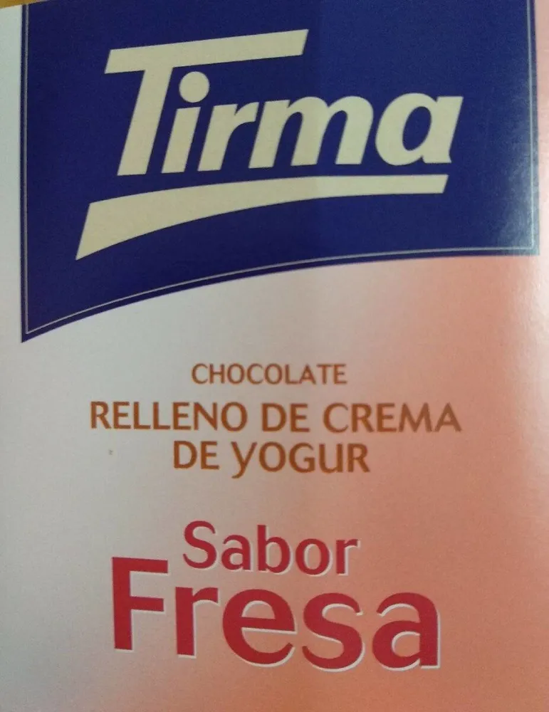 Chocolate relleno de crema de yogur