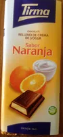 Chocolate relleno de crema de yogur sabor naranja