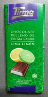 Chocolate relleno de crema sabor lima-limón