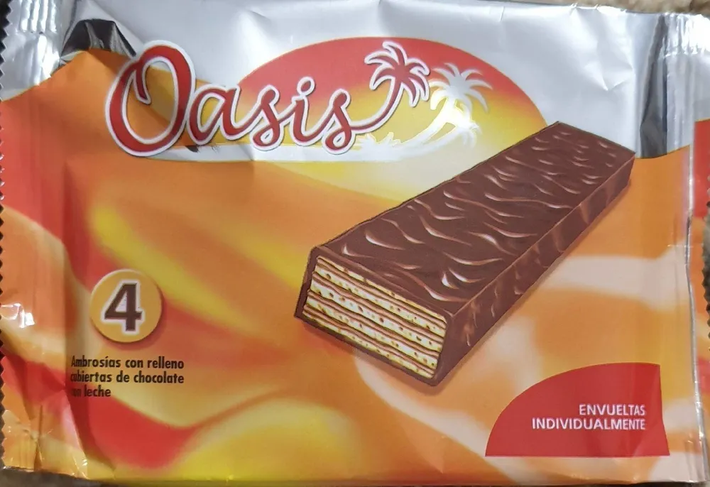 Ambrosías con relleno cubiertas de chocolate con leche