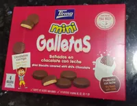 Mini Galletas bañadas en chocolate con leche, Tirma