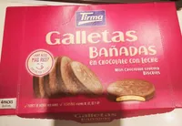 Galletas bañadas en chocolate con leche