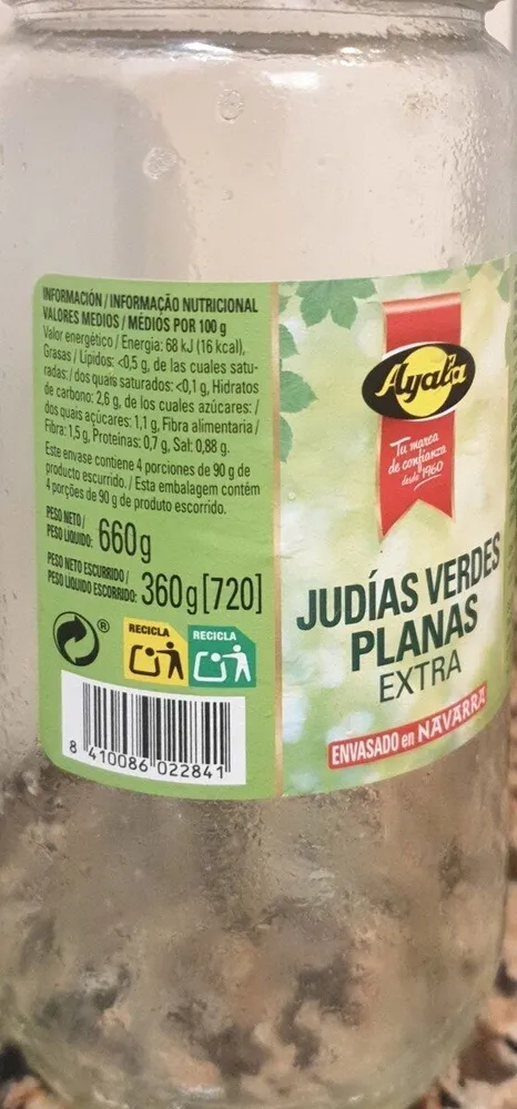 judías verdes planas