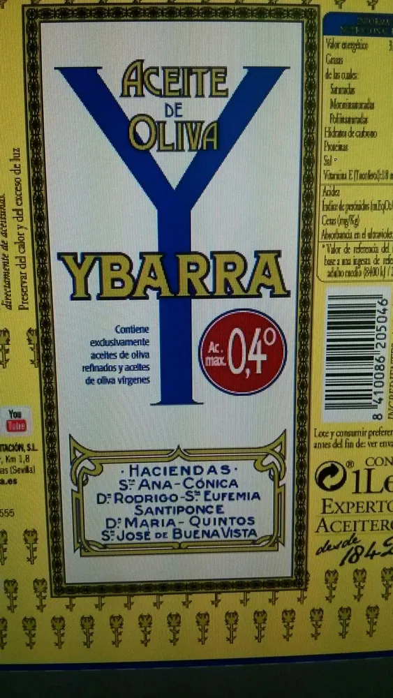 Aceite de oliva 0,4°