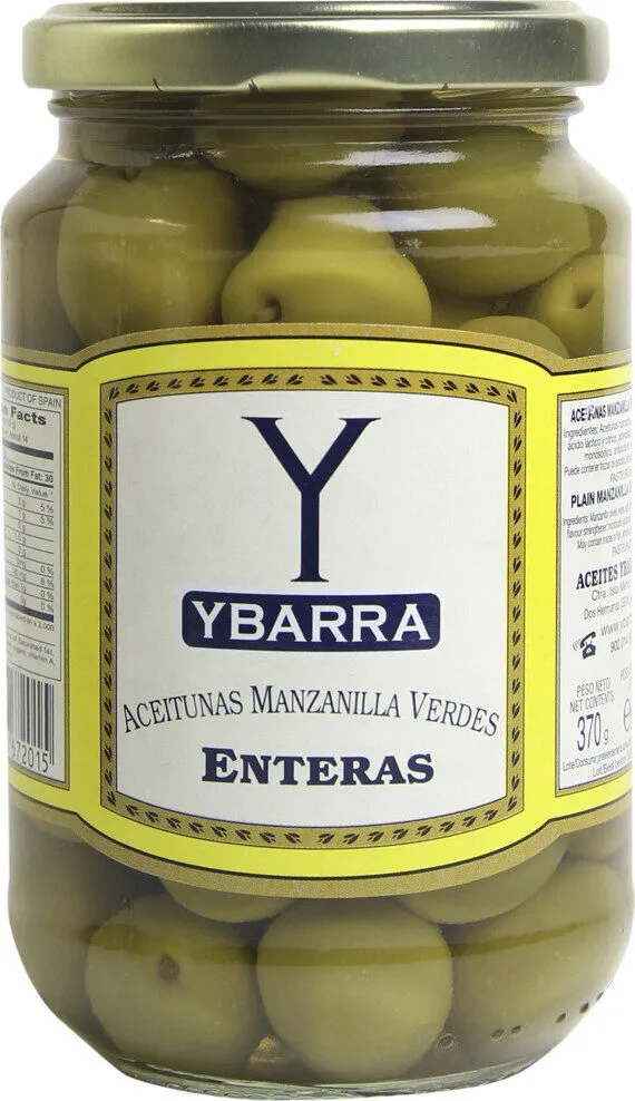 Aceitunas manzanilla verdes enteras