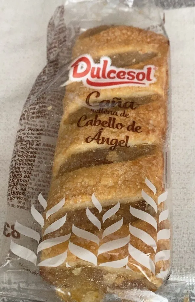 Caña rellena de cabello de ángel