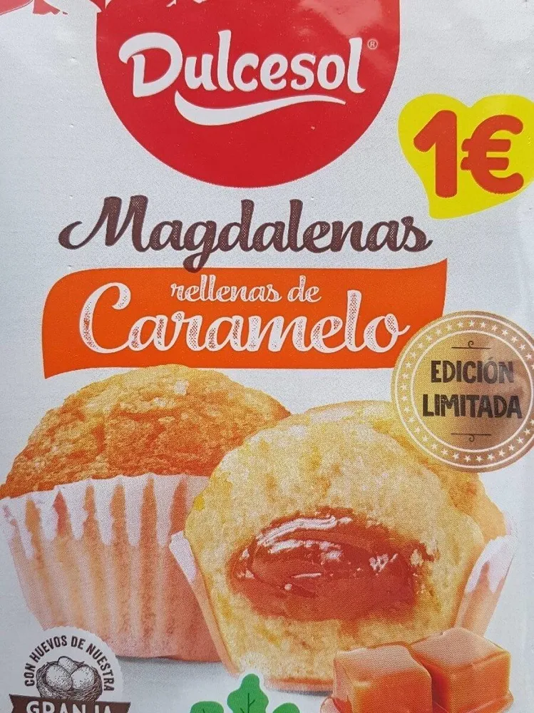Magdalenas rellenas de caramelo
