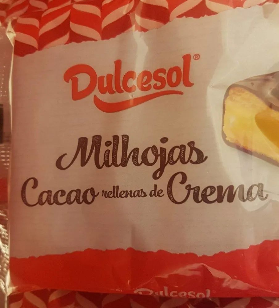 Milhojas Cacao rellenas de crema