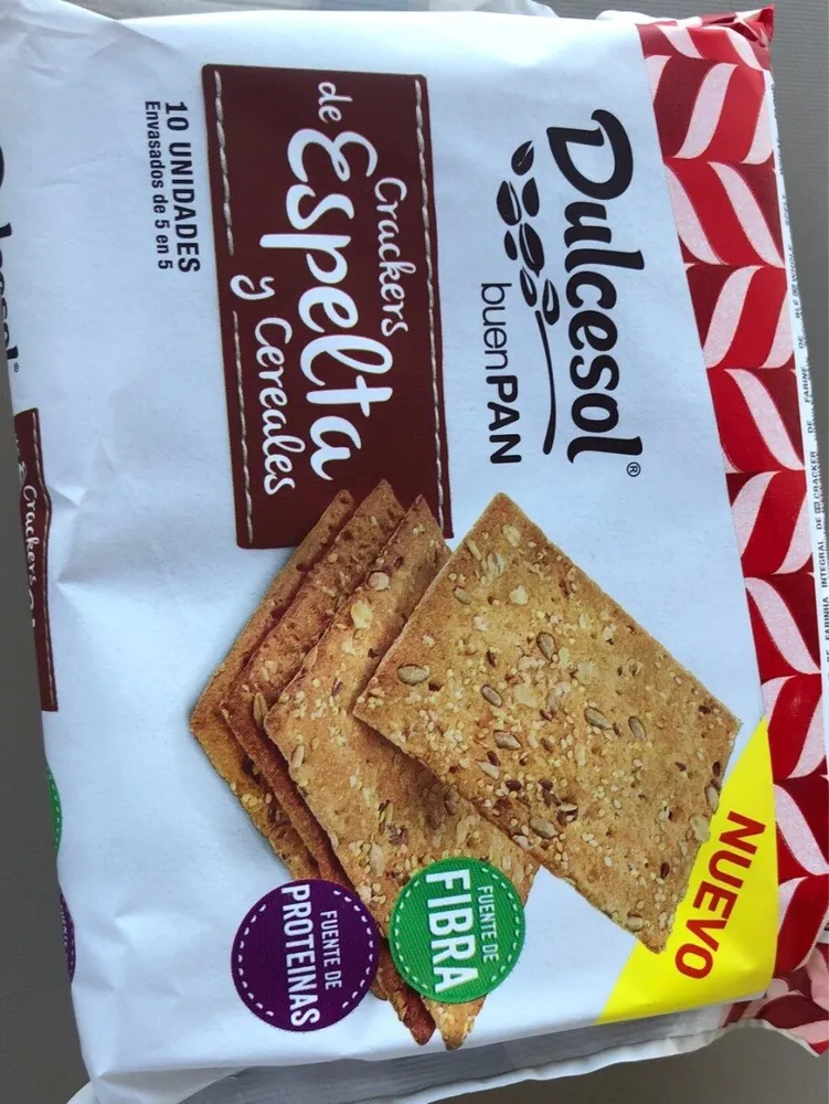 Crackers de espelta y cereales