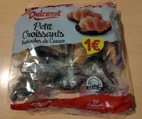 Petit croissants bañados de cacao