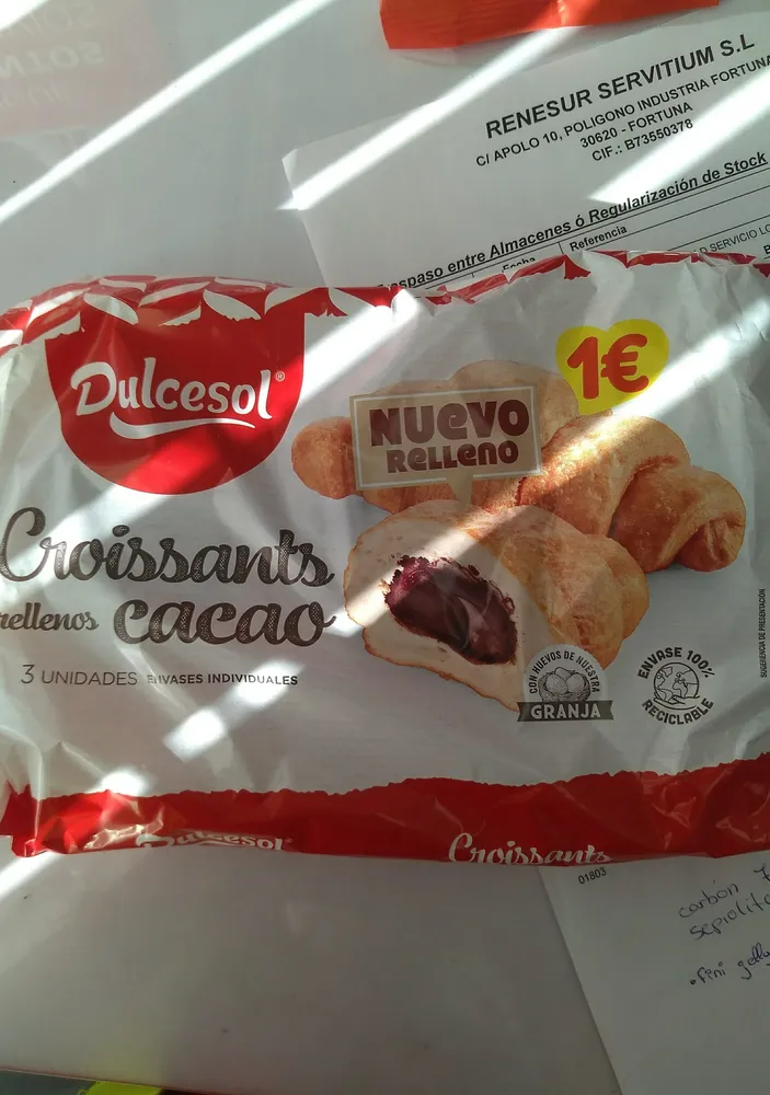 Croissants Amb Cacau Dulcesol 5 U