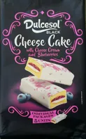 Black pastelitos de queso con arándanos