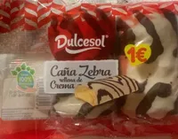 Caña zebra rellana de crema