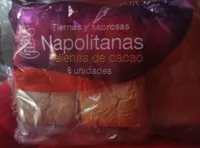 Napolitanas rellenas de cacao