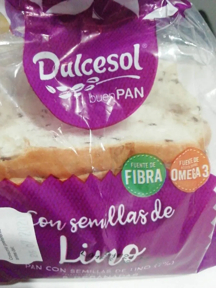 Pan de molde con semillas de lino