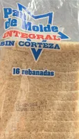 Pan de molde integral sin corteza