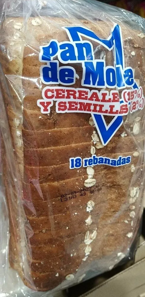 Pan Molde 15 cereales y semillas