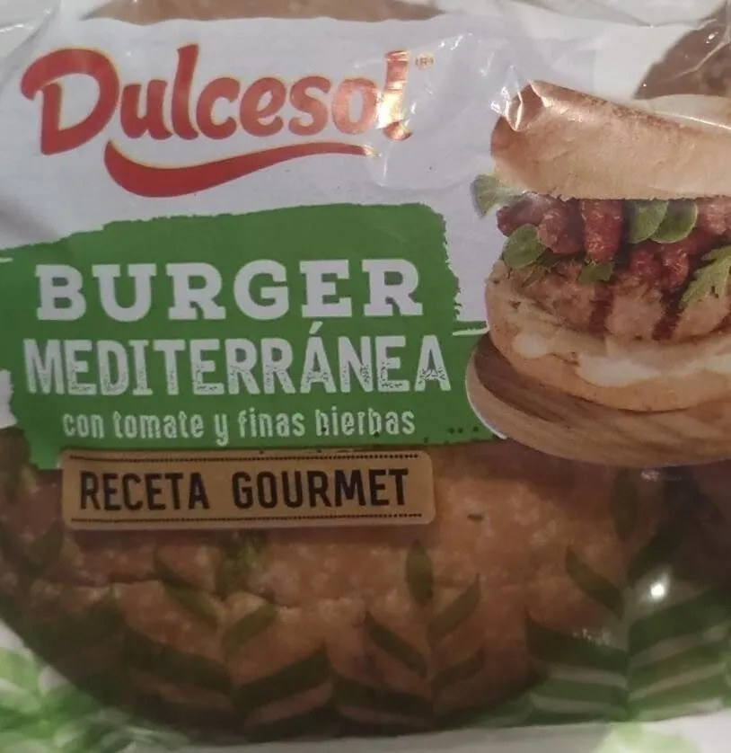 Burger mediterránea con tomate y finas hierbas