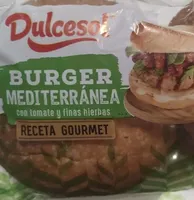 Burger mediterránea con tomate y finas hierbas