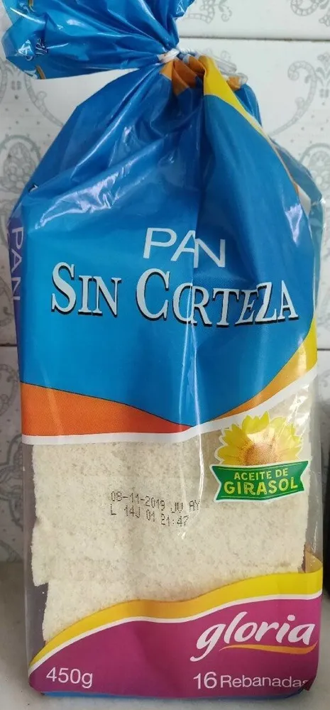 Pan sin corteza