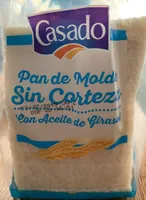 Pan de molde sin corteza