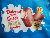 Snack relleno sabor fresa