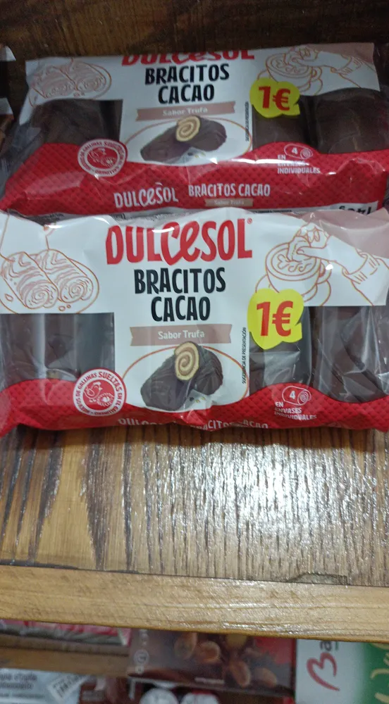 Bracitos cacao rellenos de trufa
