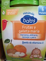 Frutas y galleta maría