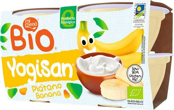 Bio yogisan plátano sin gluten ecológico