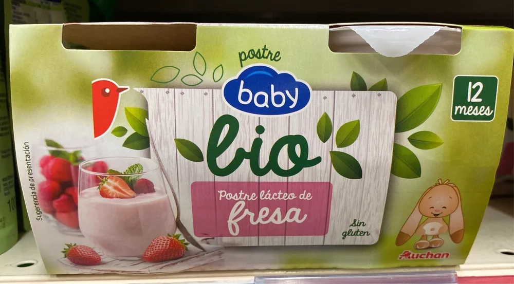 Postre baby bio fresa